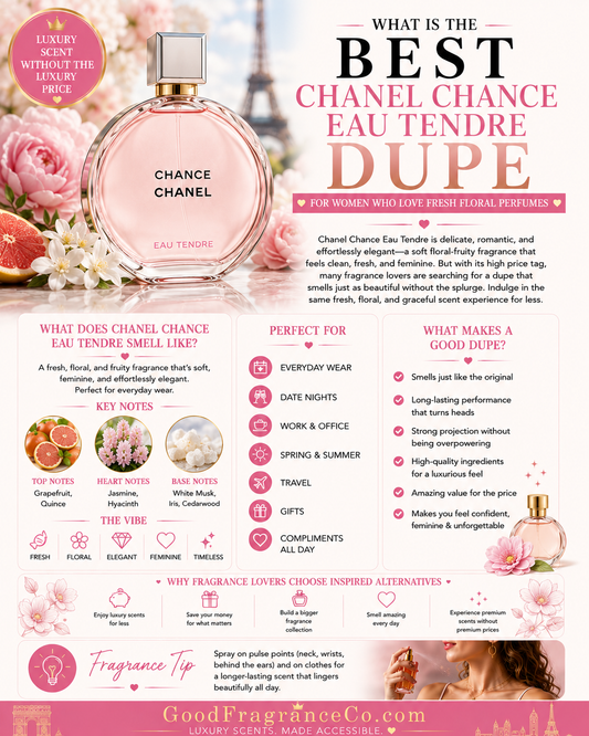 What Is the Best Chanel Chance Eau Tendre Dupe for Women Who Love Fresh Floral Perfumes?
