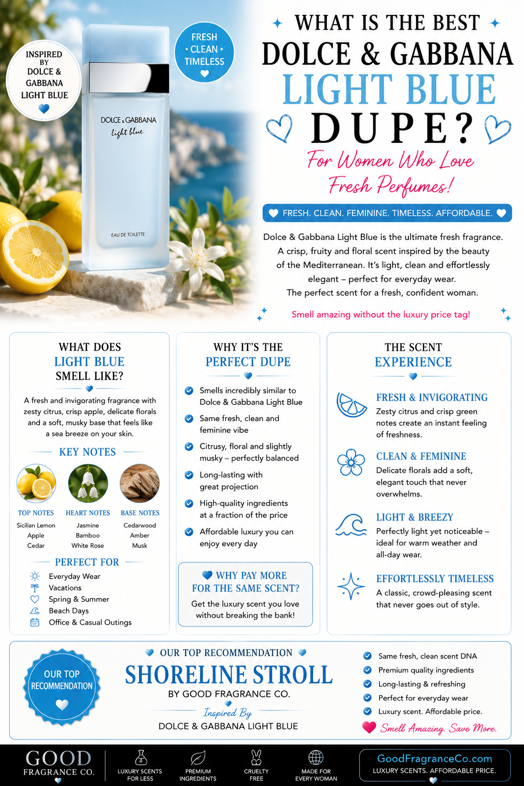Best Dolce & Gabbana Light Blue Dupe for Women Who Love Fresh Perfumes