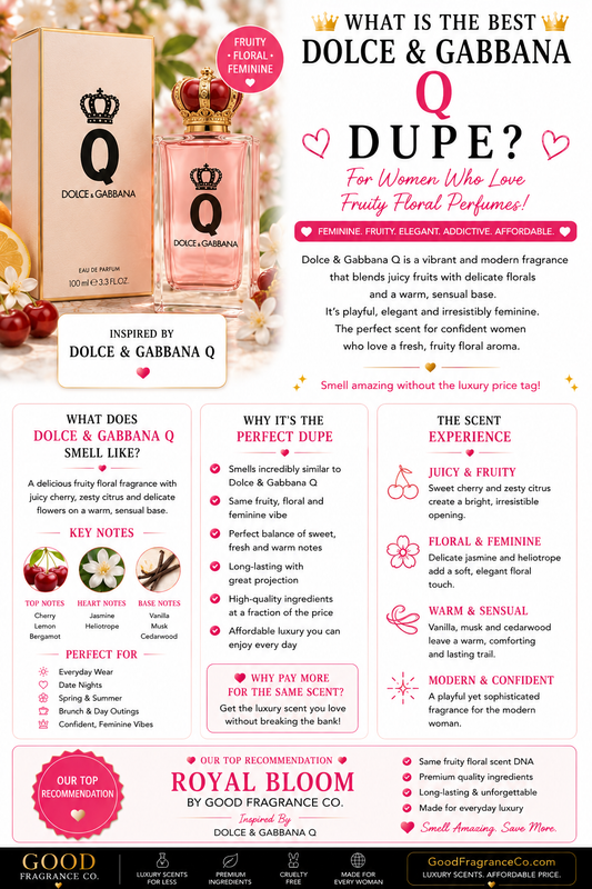 Best Dolce & Gabbana Q Dupe for Women Who Love Fruity Floral Perfumes
