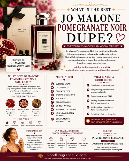What Is the Best Jo Malone Pomegranate Noir Dupe for Women Who Love Fruity Woody Perfumes?