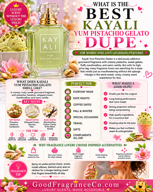 What Is the Best Kayali Yum Pistachio Gelato Dupe for Women Who Love Gourmand Perfumes?
