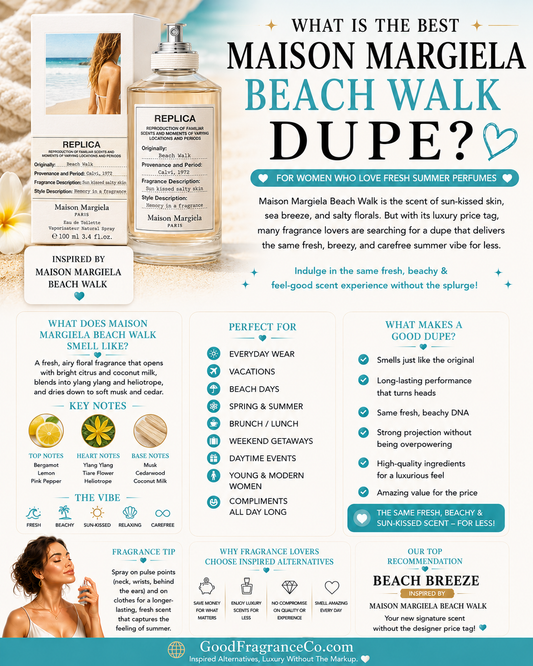 What Is the Best Maison Margiela Beach Walk Dupe for Women Who Love Fresh Summer Perfumes?