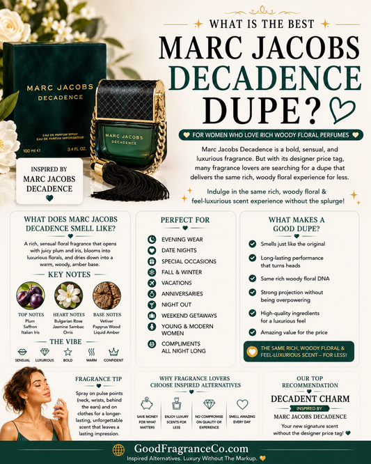 What Is the Best Marc Jacobs Decadence Dupe for Women Who Love Rich Woody Floral Perfumes?