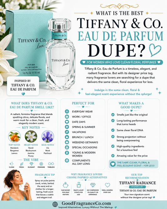 What Is the Best Tiffany & Co. Eau de Parfum Dupe for Women Who Love Clean Floral Perfumes?