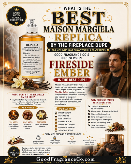 What Is the Best Maison Margiela Replica By the Fireplace Dupe for Men Who Love Smoky Vanilla Fragrances?