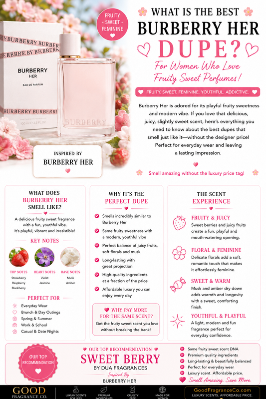 Best Burberry Her Dupe for Women Who Love Fruity Sweet Perfumes
