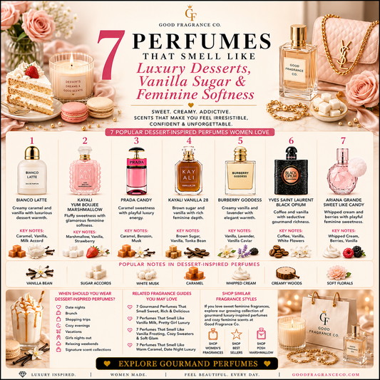 7 Perfumes That Smell Like Luxury Desserts, Vanilla Sugar & Feminine Softness