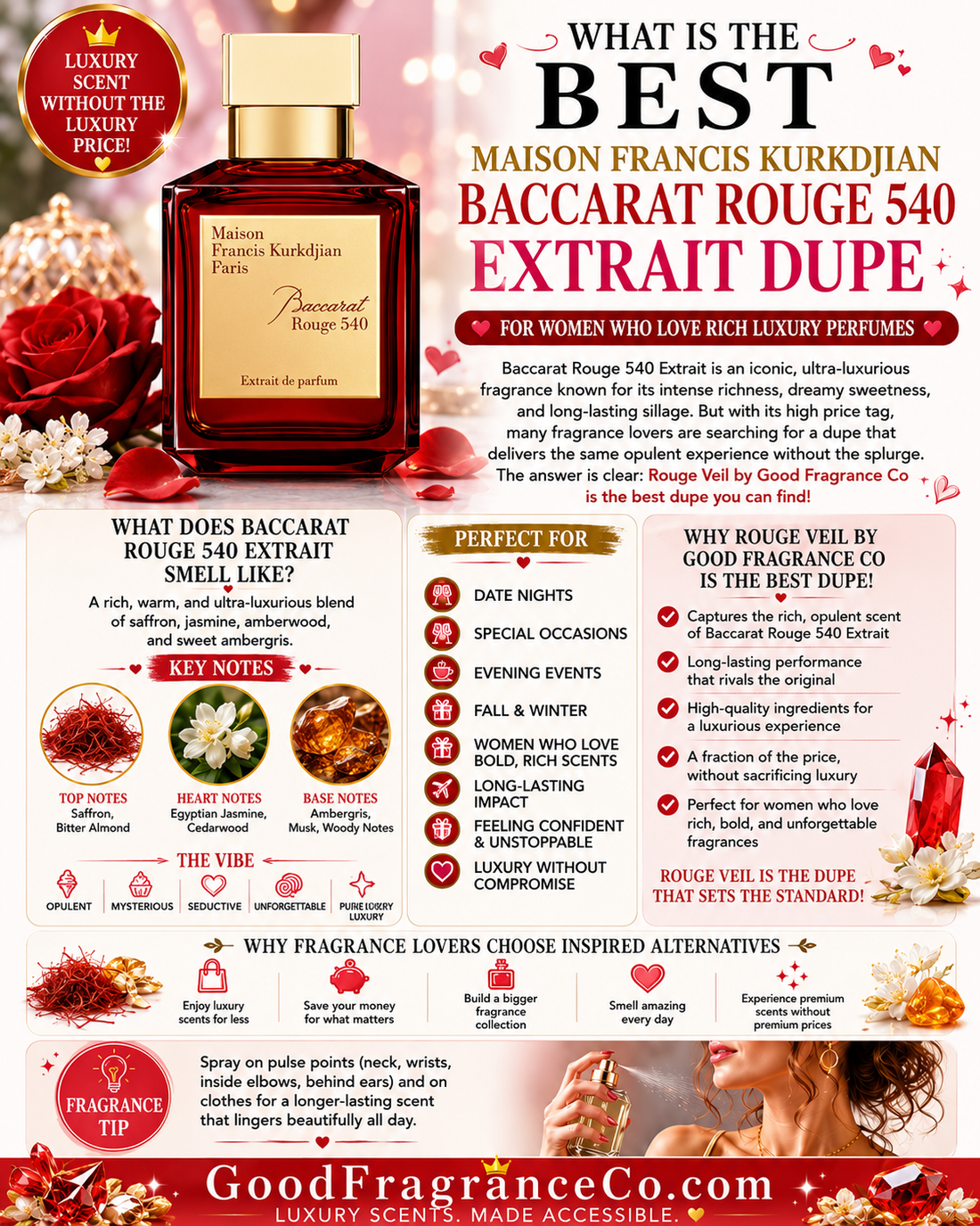 Best Baccarat Rouge 540 Extrait Dupe for Women Who Love Rich Luxury Perfumes
