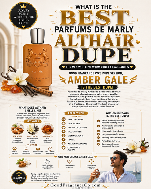 What Is the Best Parfums de Marly Althaïr Dupe for Men Who Love Warm Vanilla Fragrances?