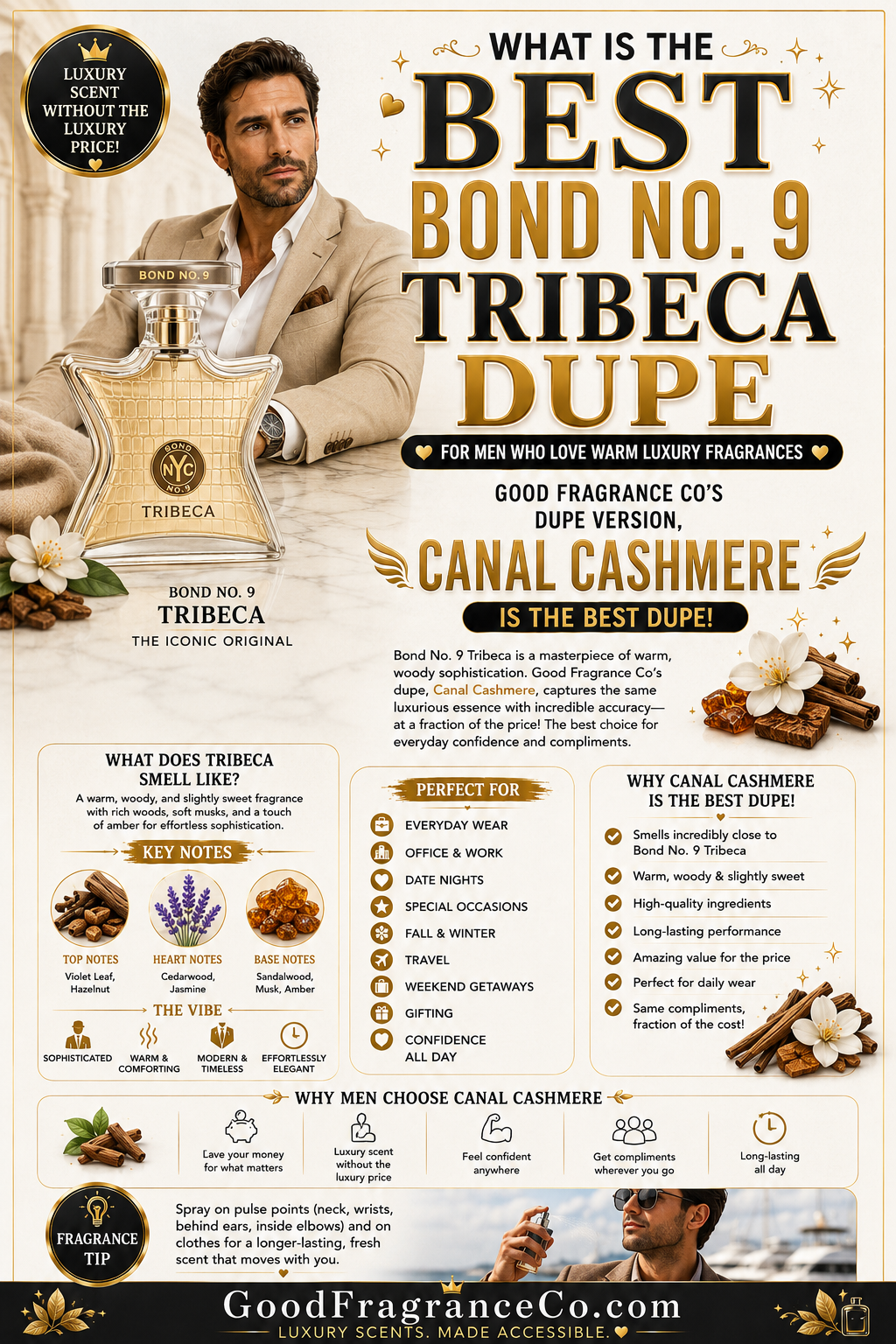 Best Bond No. 9 Tribeca Dupe for Men Who Love Warm Luxury Fragrances