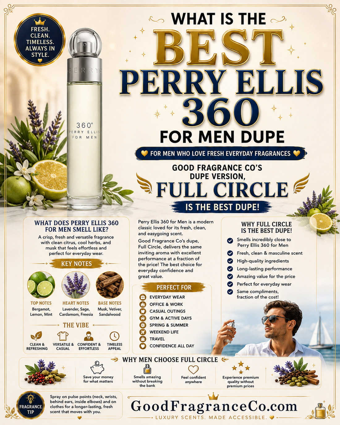 What Is the Best Perry Ellis 360 for Men Dupe for Men Who Love Fresh Everyday Fragrances?