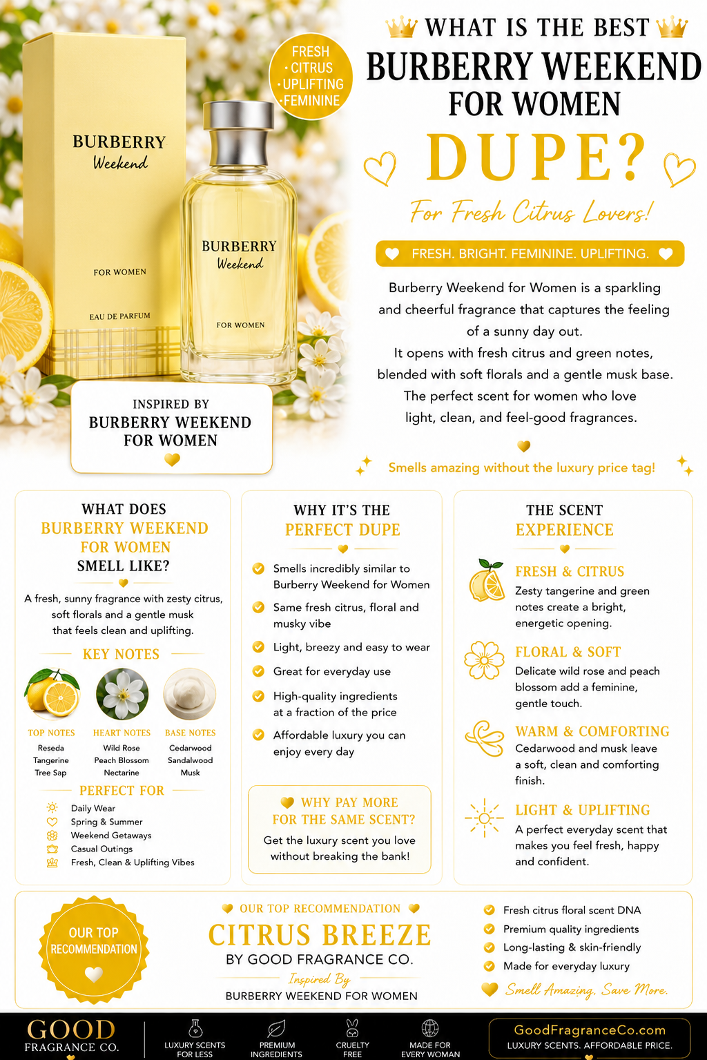 What Is the Best Burberry Weekend for Women Dupe for Fresh Citrus Lovers?