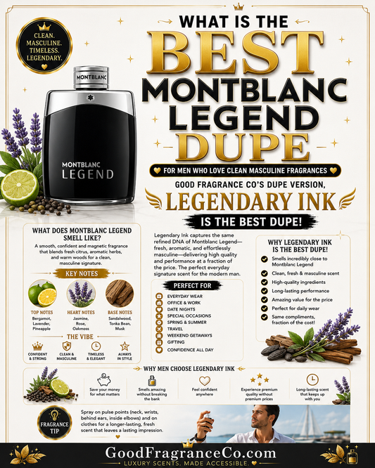 What Is the Best Montblanc Legend Dupe for Men Who Love Clean Masculine Fragrances?