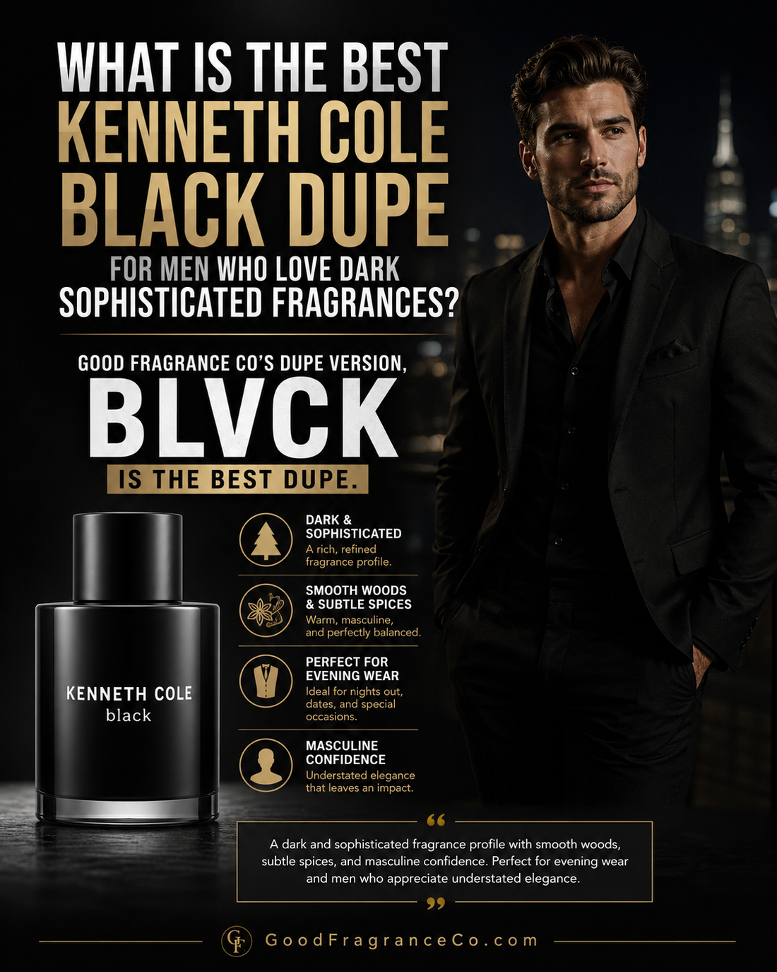 What Is the Best Kenneth Cole Black Dupe for Men Who Love Dark Sophisticated Fragrances?