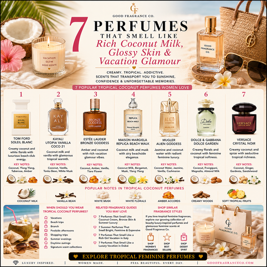 7 Perfumes That Smell Like Rich Coconut Milk, Glossy Skin & Vacation Glamour