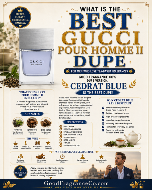 What Is the Best Gucci Pour Homme II Dupe for Men Who Love Tea-Based Fragrances?