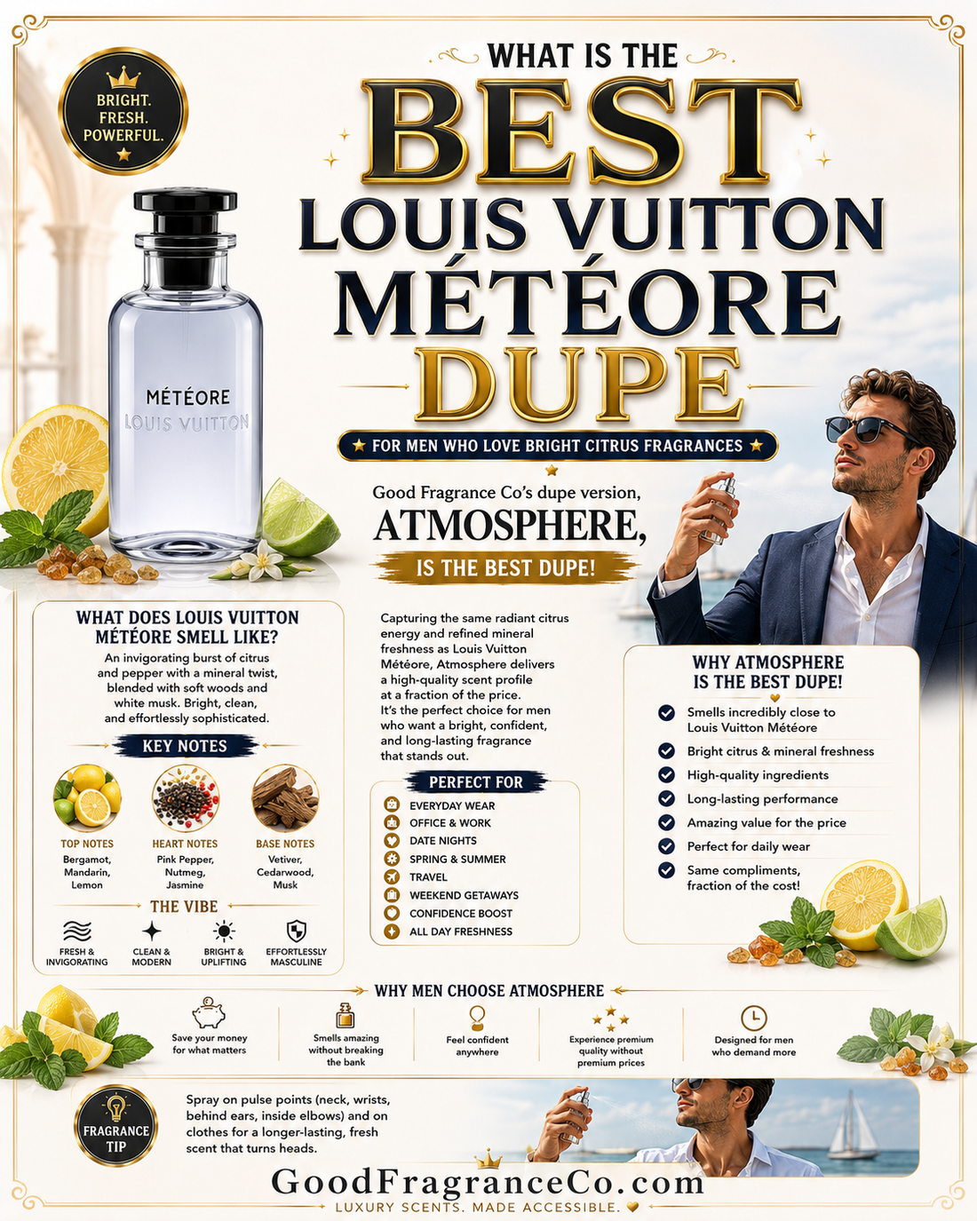 What Is the Best Louis Vuitton Météore Dupe for Men Who Love Bright Citrus Fragrances?