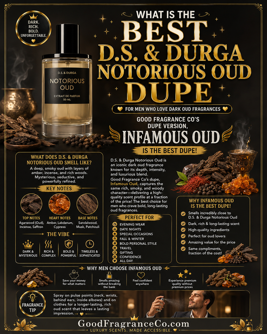 What Is the Best D.S. & Durga Notorious Oud Dupe for Men Who Love Dark Oud Fragrances?