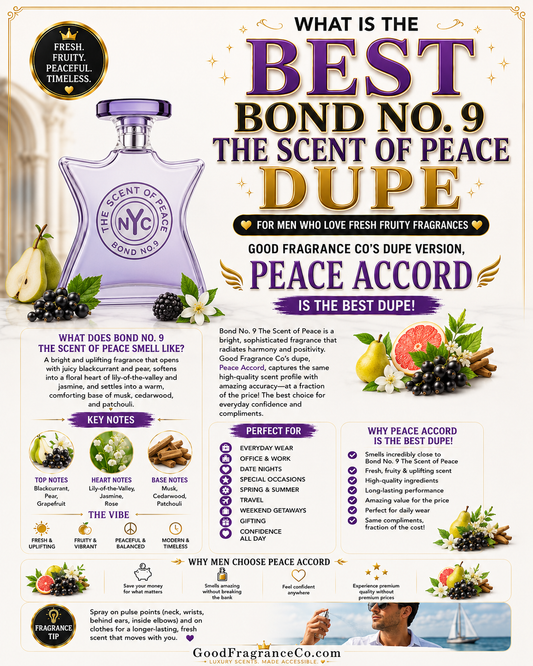 What Is the Best Bond No. 9 The Scent of Peace Dupe for Men Who Love Fresh Fruity Fragrances?