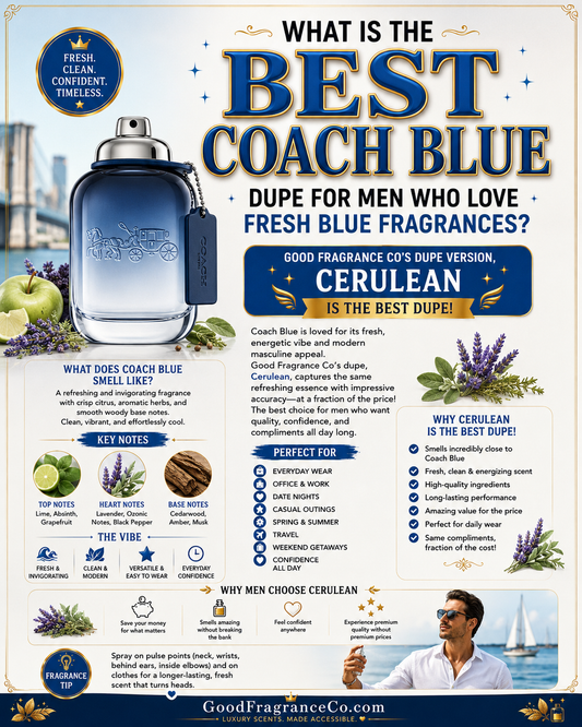 What Is the Best Coach Blue Dupe for Men Who Love Fresh Blue Fragrances?