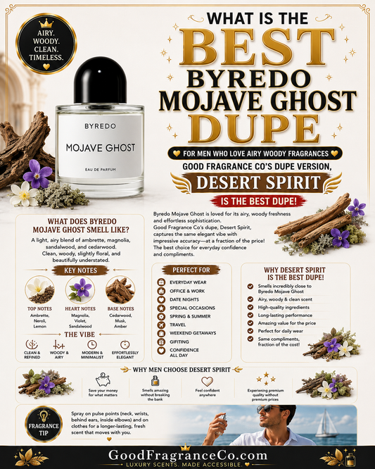 What Is the Best Byredo Mojave Ghost Dupe for Men Who Love Airy Woody Fragrances?