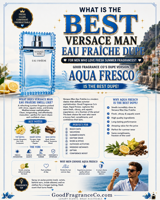 What Is the Best Versace Man Eau Fraîche Dupe for Men Who Love Fresh Summer Fragrances?