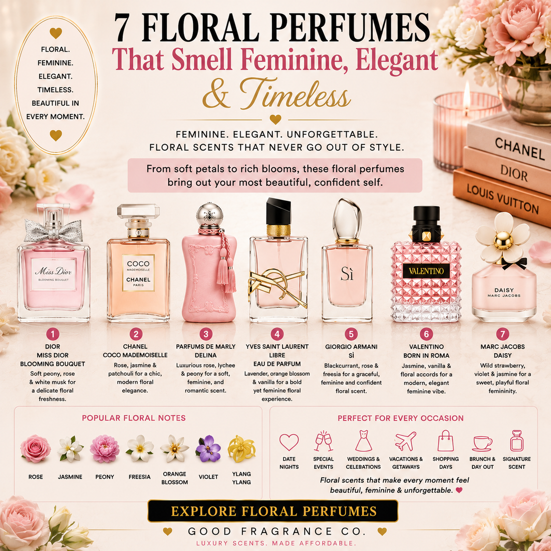 7 Floral Perfumes That Smell Feminine, Elegant & Timeless
