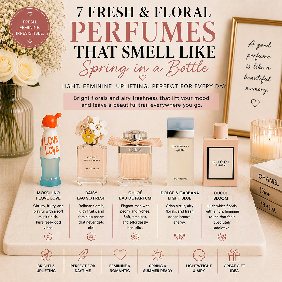 7 Fresh & Floral Perfumes That Smell Like Spring in a Bottle