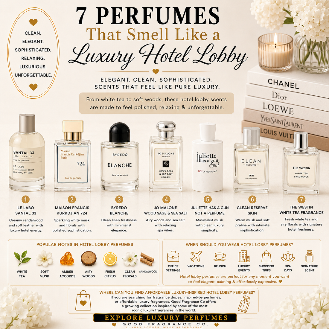 7 Perfumes That Smell Like a Luxury Hotel Lobby