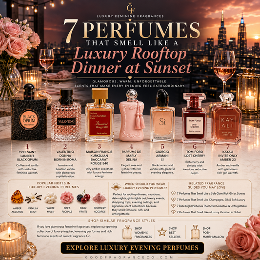 7 Perfumes That Smell Like a Luxury Rooftop Dinner at Sunset