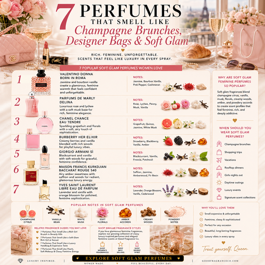 7 Perfumes That Smell Like Champagne Brunches, Designer Bags & Soft Glam