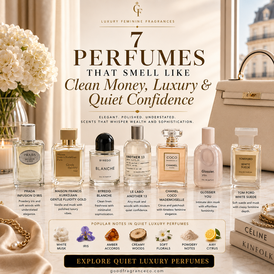 7 Perfumes That Smell Like Clean Money, Luxury & Quiet Confidence