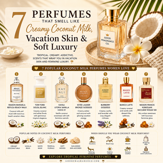 7 Perfumes That Smell Like Creamy Coconut Milk, Vacation Skin & Soft Luxury
