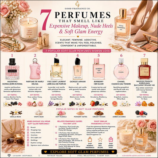 7 Perfumes That Smell Like Expensive Makeup, Nude Heels & Soft Glam Energy