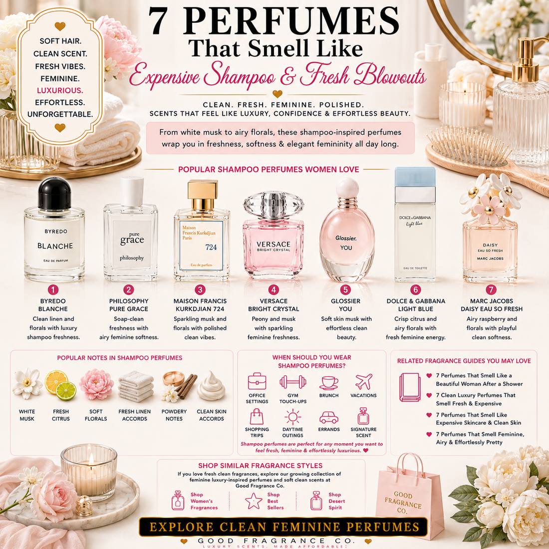 7 Perfumes That Smell Like Expensive Shampoo & Fresh Blowouts