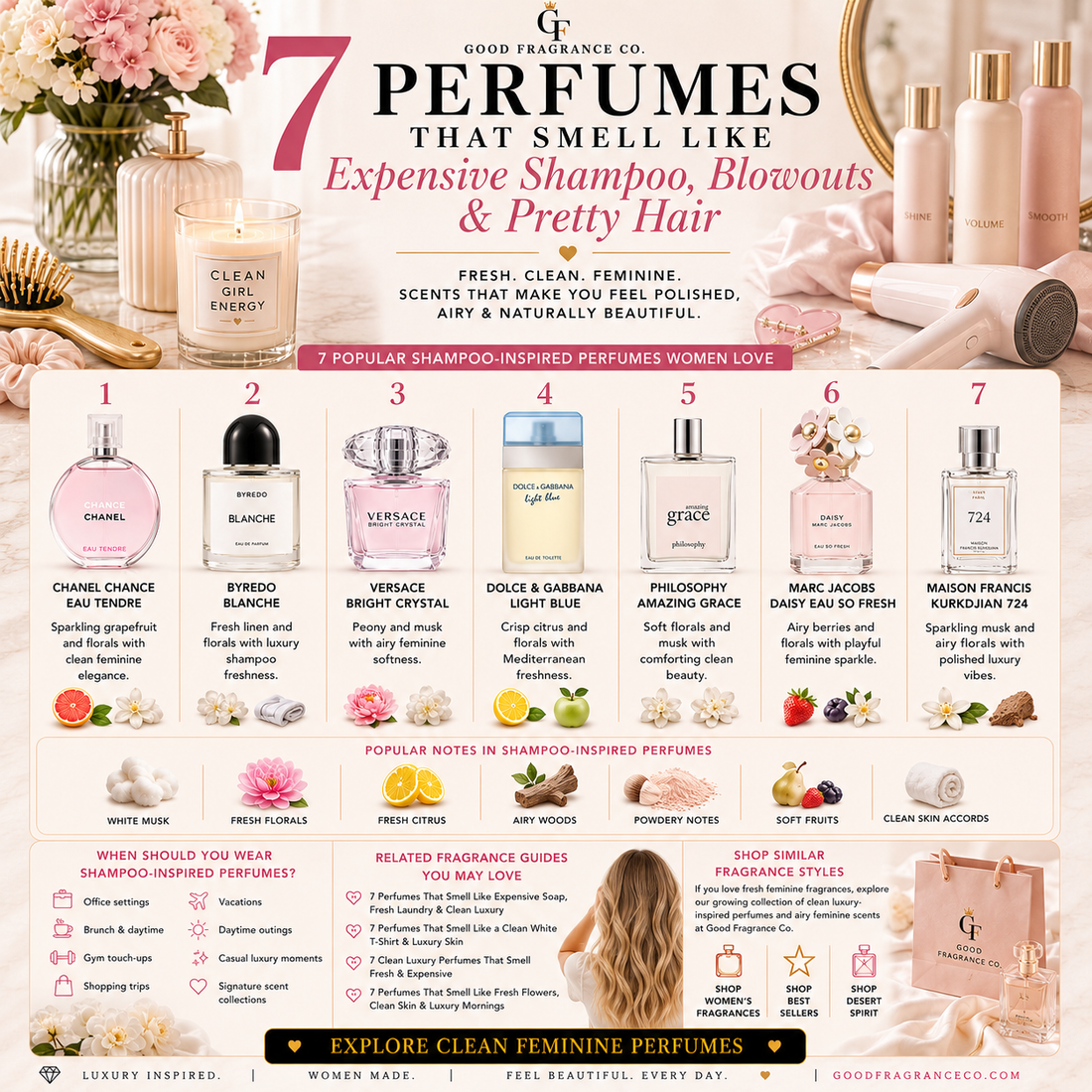 7 Perfumes That Smell Like Expensive Shampoo, Blowouts & Pretty Hair
