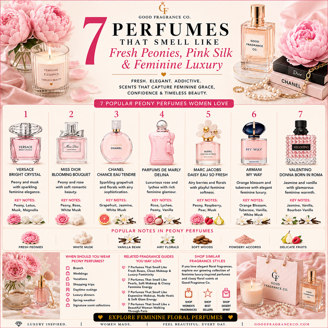 7 Perfumes That Smell Like Fresh Peonies, Pink Silk & Feminine Luxury