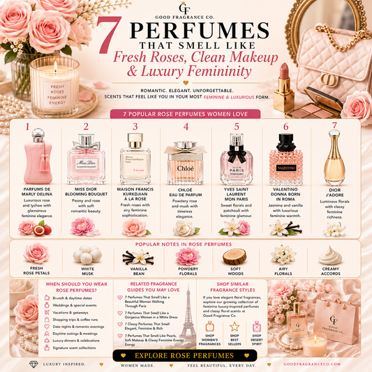 7 Perfumes That Smell Like Fresh Roses, Clean Makeup & Luxury Femininity