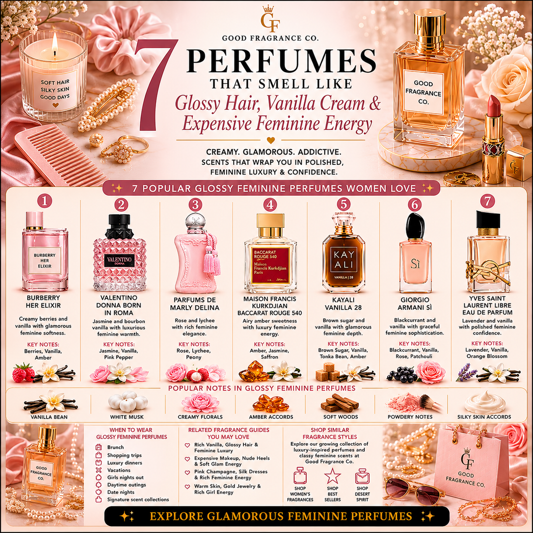 7 Perfumes That Smell Like Glossy Hair, Vanilla Cream & Expensive Feminine Energy