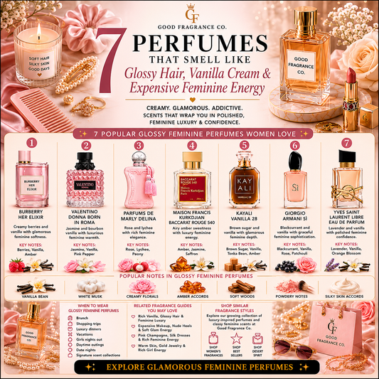 7 Perfumes That Smell Like Glossy Hair, Vanilla Cream & Expensive Feminine Energy