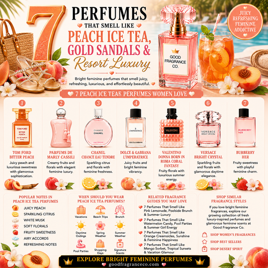 7 Perfumes That Smell Like Peach Ice Tea & Resort Luxury