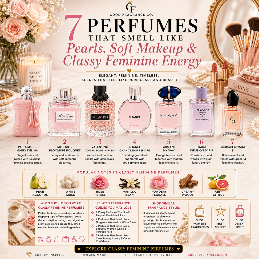 7 Perfumes That Smell Like Pearls, Soft Makeup & Classy Feminine Energy
