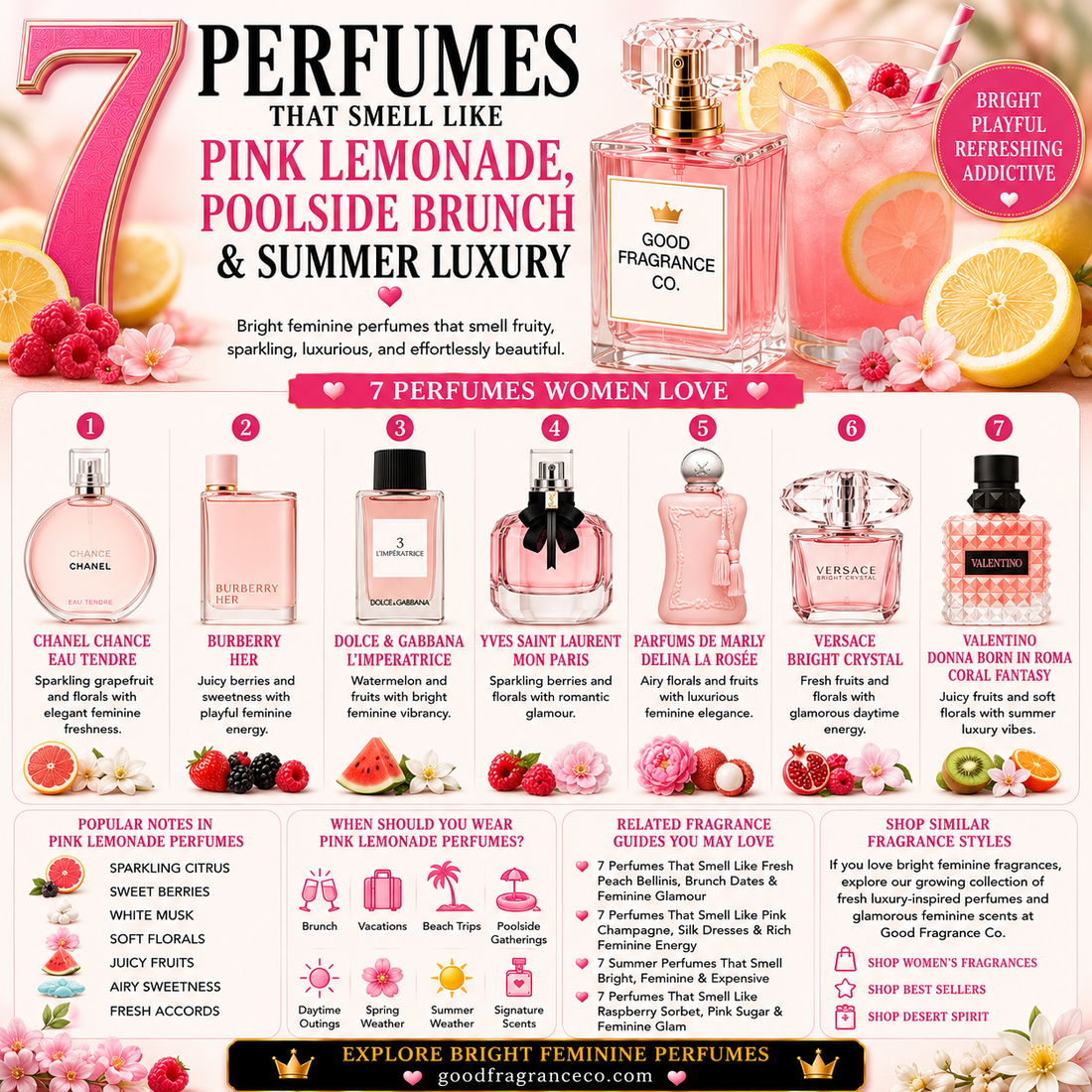 7 Perfumes That Smell Like Pink Lemonade, Poolside Brunch & Summer Luxury