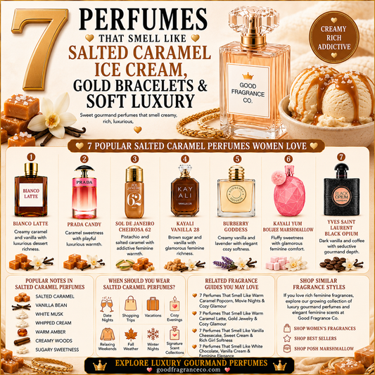 7 Perfumes That Smell Like Salted Caramel Ice Cream, Gold Bracelets & Soft Luxury