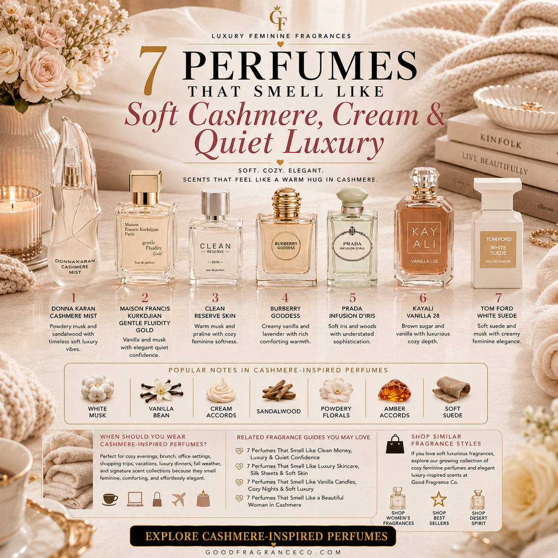 7 Perfumes That Smell Like Soft Cashmere, Cream & Quiet Luxury