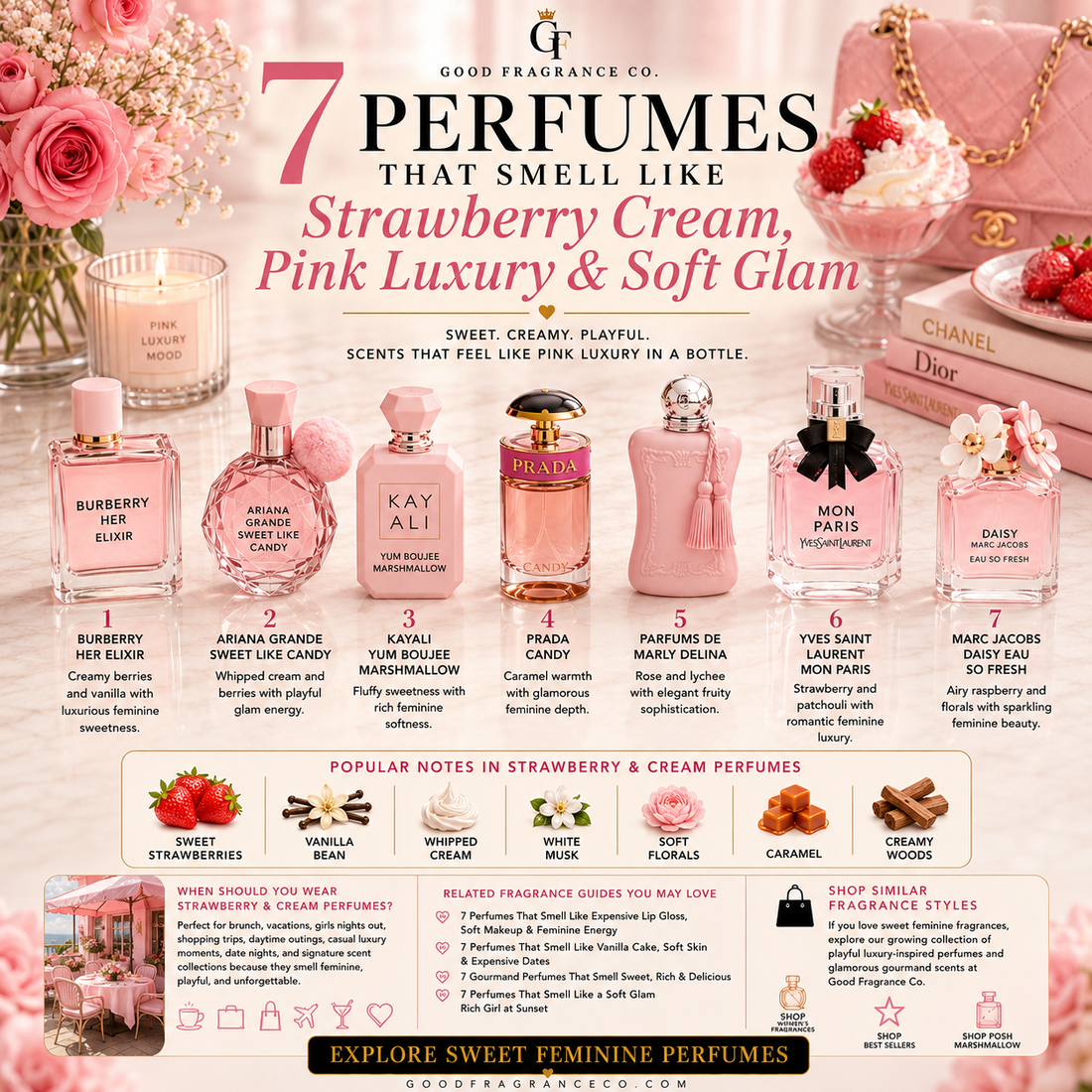 7 Perfumes That Smell Like Strawberry Cream, Pink Luxury & Soft Glam
