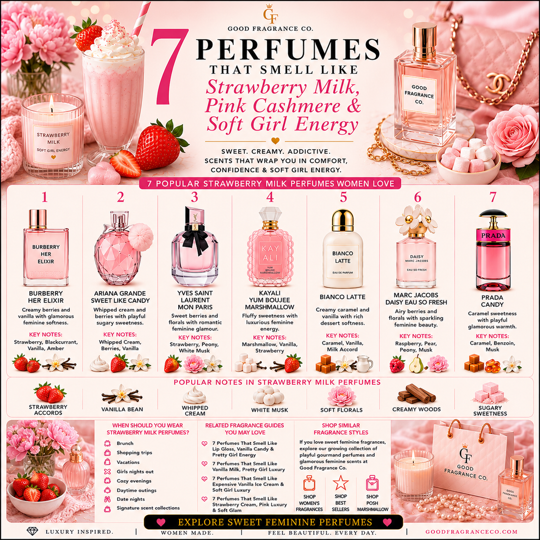 7 Perfumes That Smell Like Strawberry Milk, Pink Cashmere & Soft Girl Energy