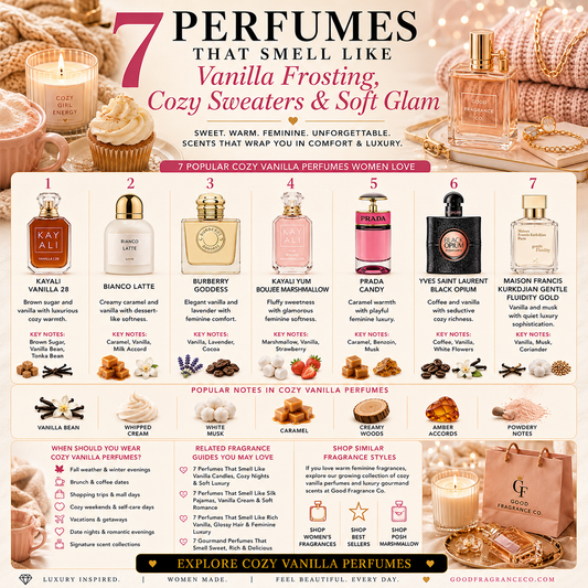 7 Perfumes That Smell Like Vanilla Frosting, Cozy Sweaters & Soft Glam
