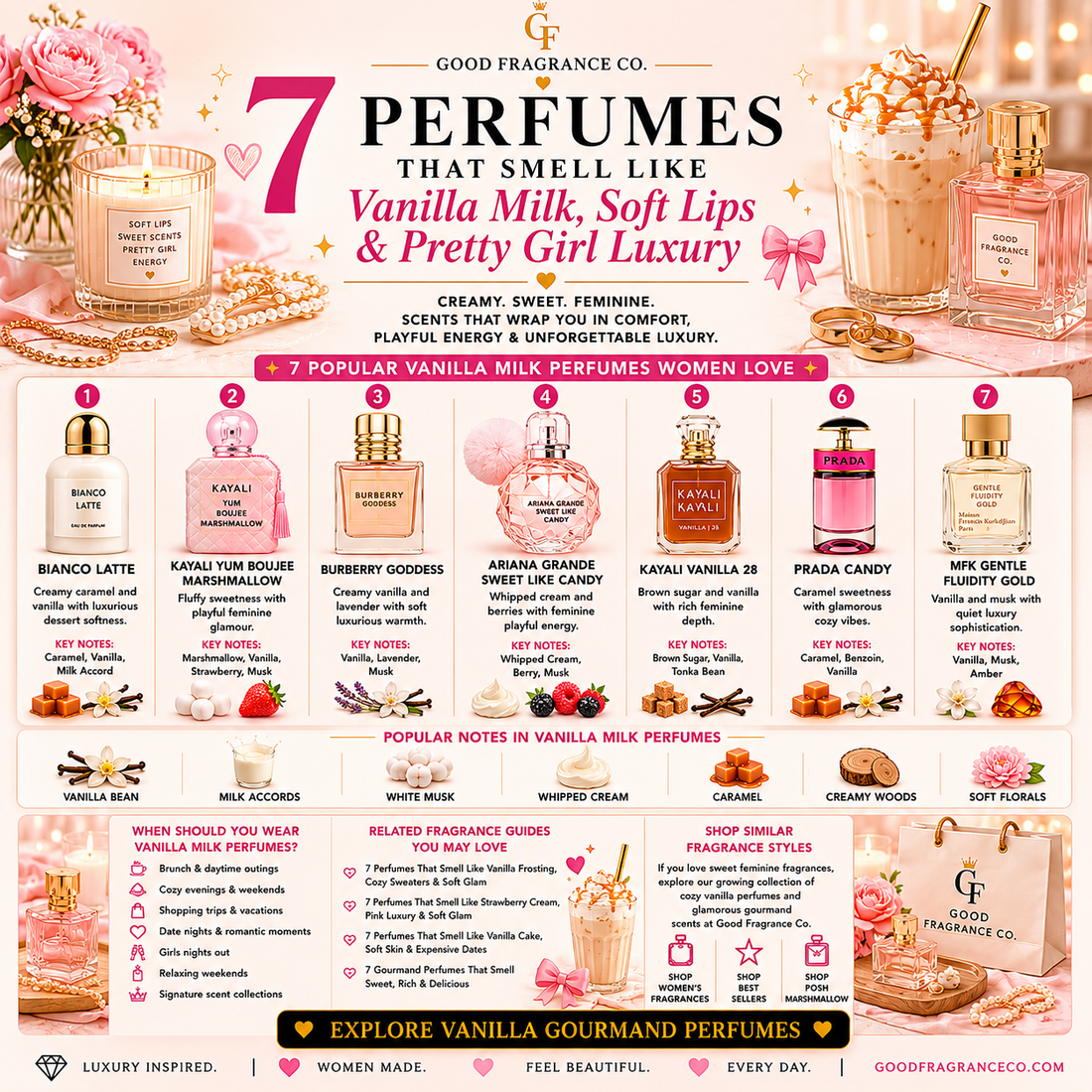 7 Perfumes That Smell Like Vanilla Milk & Pretty Girl Luxury ✨