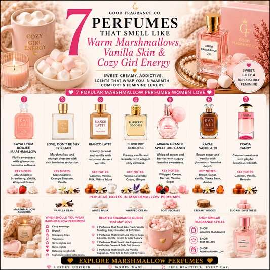 7 Perfumes That Smell Like Warm Marshmallows, Vanilla Skin & Cozy Girl Energy